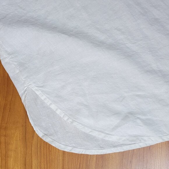 Flax Women's White Linen Button Down Shirt - Size 24-26 - Picture 6 of 9